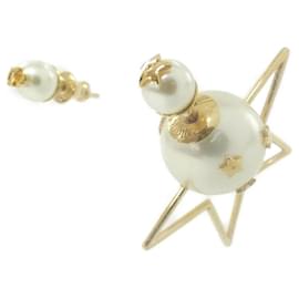 Christian Dior-Christian Dior Tribal E0954TRIRS Earrings-White,Golden