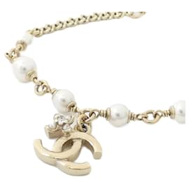 Chanel-Chanel ABC095 Charm Bracelet-White,Golden