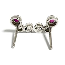 Tiffany & Co-Tiffany Women's Bubble Earrings in Platinum with Diamond and Ruby-Other