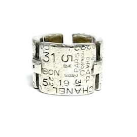 Chanel-Chanel Bi-C Line Vintage Silver Band Ring-Other