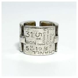 Chanel-Chanel Bi-C Line Vintage Silver Band Ring-Other