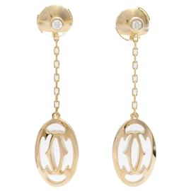Cartier-Cartier Double C Diamond Earrings-Golden,Other