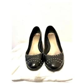 Prada-Vintage studded mid-heel pumps-Black