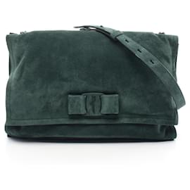 Salvatore Ferragamo-Salvatore Ferragamo Vara Ribbon Shoulder Bag-Green