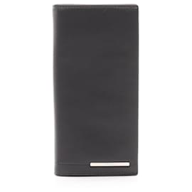 Salvatore Ferragamo-Salvatore Ferragamo Leather Bi-fold Long Wallet-Black