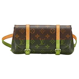 Louis Vuitton-Louis Vuitton Monogram Pochette Marel Waist Bag-Brown,Monogram