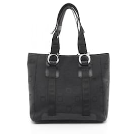 Salvatore Ferragamo-Salvatore Ferragamo Gancini Tote Bag-Black