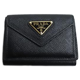 Prada-Prada Tri-fold Wallet in Black-Black