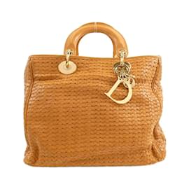 Christian Dior-Christian Dior Brown Leather Handbag-Brown