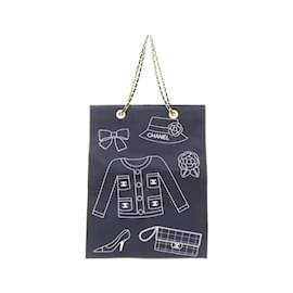 Chanel-Chanel 20210 Handbag-White,Navy blue