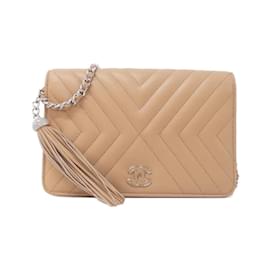 Chanel-Chanel 84444 Chain Wallet-Beige