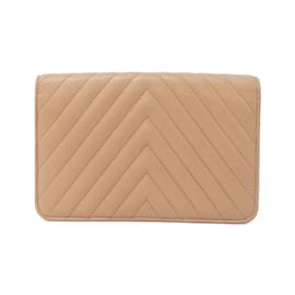 Chanel-Chanel 84444 Chain Wallet-Beige