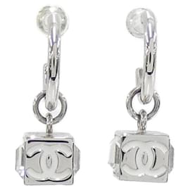 Chanel-Chanel ABE812 Drop Earrings-Silvery,White