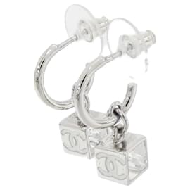 Chanel-Chanel ABE812 Drop Earrings-Silvery,White
