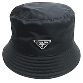 Prada-Prada Re Nylon Bucket Hat-Black