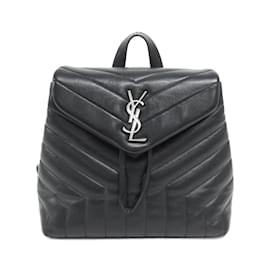 Saint Laurent-Saint Laurent Lulu Handbag Pack Backpack-Black