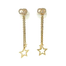 Christian Dior-Christian Dior Clear and White Drop Earrings-White,Other