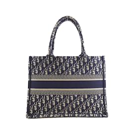 Christian Dior-Christian Dior Oblique Book Tote Medium Handbag-Blue