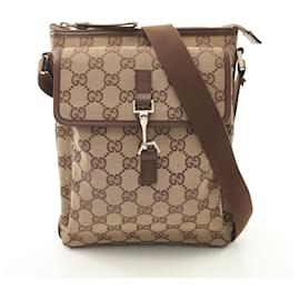 Gucci-Gucci GG Canvas Shoulder Bag-Brown,Beige