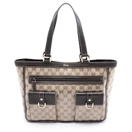 Gucci-Gucci Abby GG Crystal Tote Bag-Brown,Beige