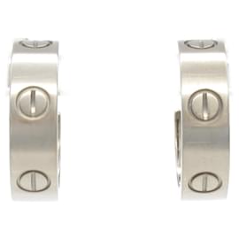 Cartier-Cartier Love Hoop Earrings in 18K White Gold-Silvery