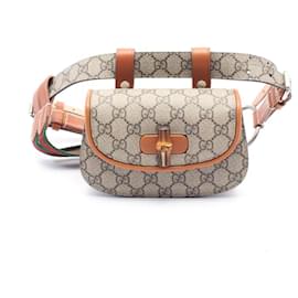 Gucci-GUCCI Bamboo 1947 Mini Belt Bag-Brown,Beige