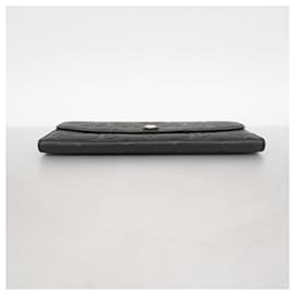 Louis Vuitton-Louis Vuitton Long Wallet Monogram Empreinte Portefeuille Emilie M62369 Noir-Black
