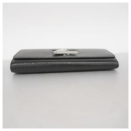 Louis Vuitton-Louis Vuitton Long Wallet Epi Portefeuille Twist M68309 Noir-Black