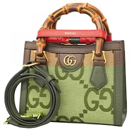 Gucci-Gucci Handbag Bamboo Diana Jumbo GG-Brown