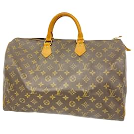 Louis Vuitton-Louis Vuitton Monogram Speedy 40 Handbag-Brown