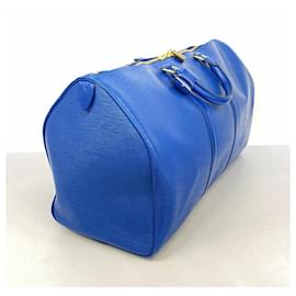 Louis Vuitton-Louis Vuitton Epi Keepall 50 Boston Bag-Blue