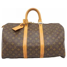 Louis Vuitton-Louis Vuitton Monogram Keepall 45 Boston Bag-Brown