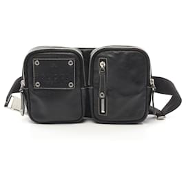 Gucci-Gucci Black Leather Fanny Pack-Black