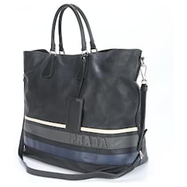 Prada-Prada Saffiano Leather Shoulder Bag for Men-Black