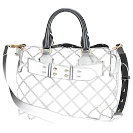 Burberry-Burberry Check Leather Shoulder Bag-Black