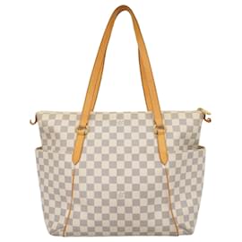 Louis Vuitton-Louis Vuitton Damier Azur Tote Bag-White