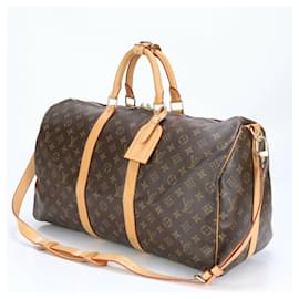 Louis Vuitton-Louis Vuitton Monogram Keepall Bandouliere 50-Marron
