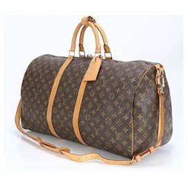 Louis Vuitton-Louis Vuitton Monogram Keepall Bandoulière 55-Marron