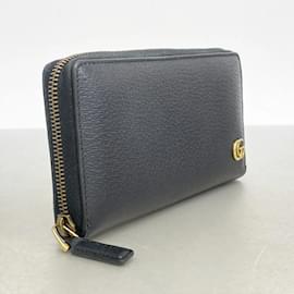 Gucci-Gucci Long Wallet GG Marmont-Black