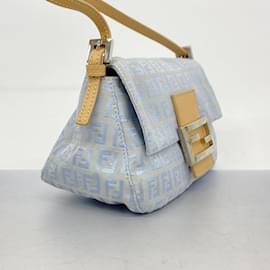 Fendi-Sac à main Fendi Zucchino Mamma Bucket-Marron,Bleu
