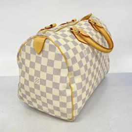 Louis Vuitton-Louis Vuitton Damier Azur Speedy 30 Handbag-White