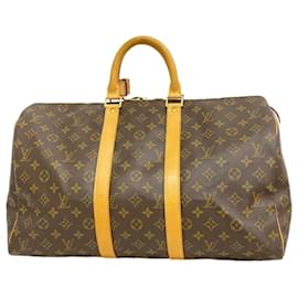 Louis Vuitton-Louis Vuitton Boston Bag Monogram Keepall 45-Brown