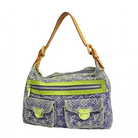 Louis Vuitton-Louis Vuitton Monogram Denim Shoulder Bag-Blue