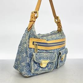 Louis Vuitton-Louis Vuitton Monogram Denim Shoulder Bag-Blue