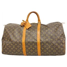 Louis Vuitton-Louis Vuitton Monogram Keepall 55 Boston Bag-Brown