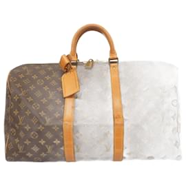 Louis Vuitton-Louis Vuitton Boston Bag Monogram Keepall Bandouliere 50-Brown