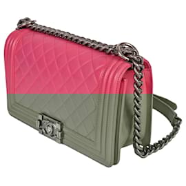 Chanel-Chanel Boy Chanel Matelasse Coco Mark Chain Shoulder Bag-Pink