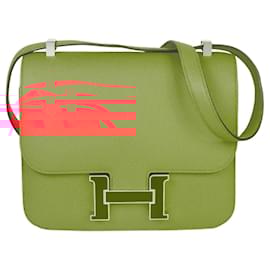 Hermès-Sac à épaule Hermes Constance 3 24-Rose