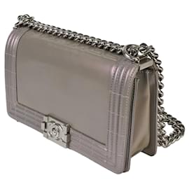 Chanel-Chanel Boy Chanel Coco Mark Chain Shoulder Bag-Metallic