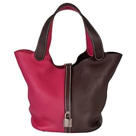 Hermès-Hermes Picotin Lock MM Pet Bag-Red,Dark red